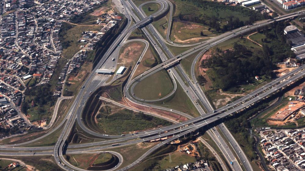 Aerial Photograph of an Interchange in São Paulo wallpaper
