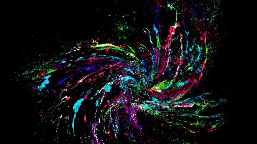 Explosive Spectrum Burst in the Dark wallpaper