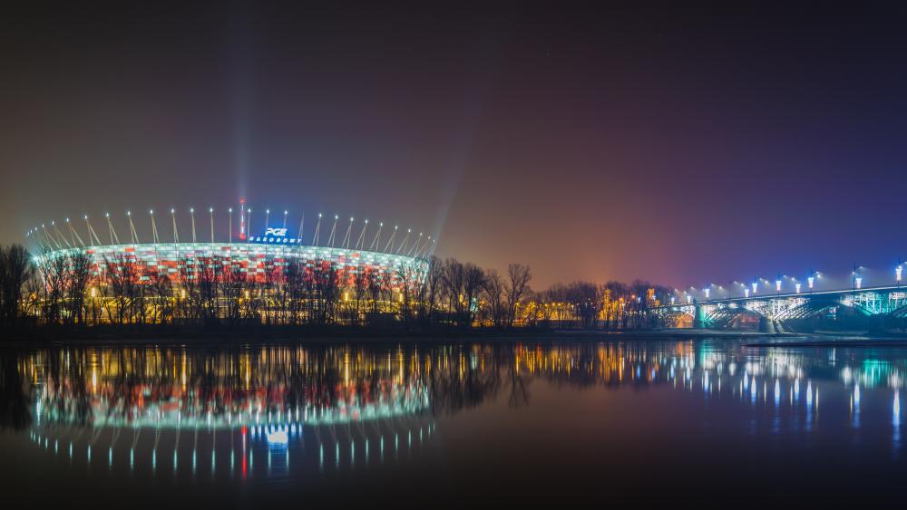 Polish National Stadium in Warsaw wallpaper