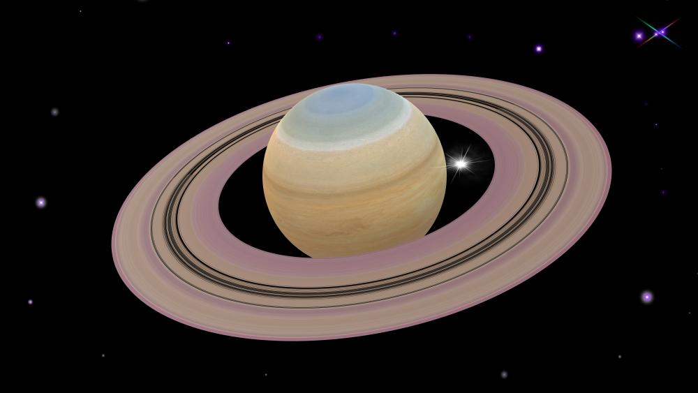 Saturn and its impressive rings wallpaper