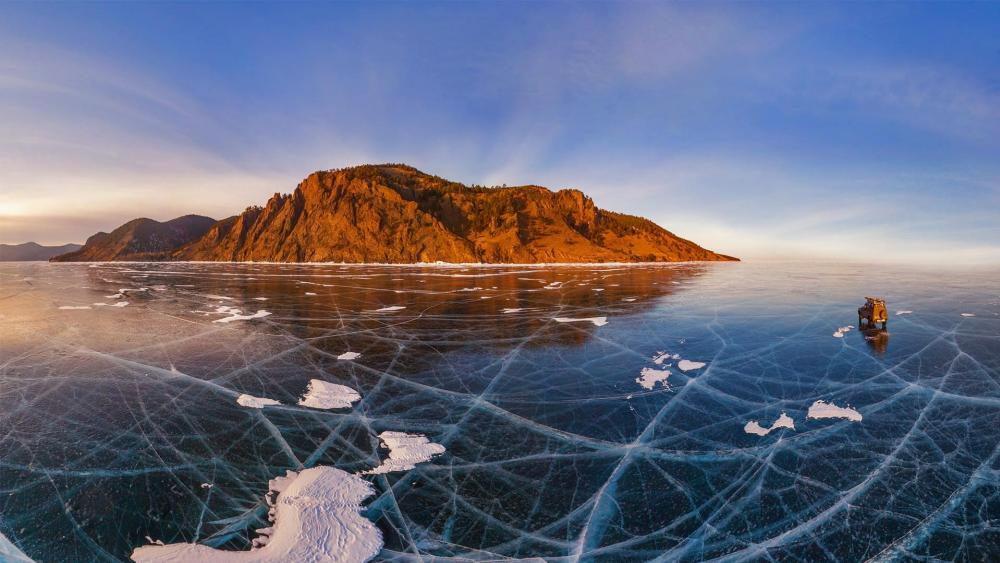 The frozen Lake Baikal wallpaper