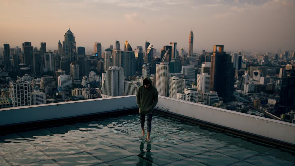 City Skyline Serenity wallpaper