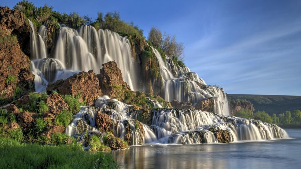 Cascading Waterfall wallpaper