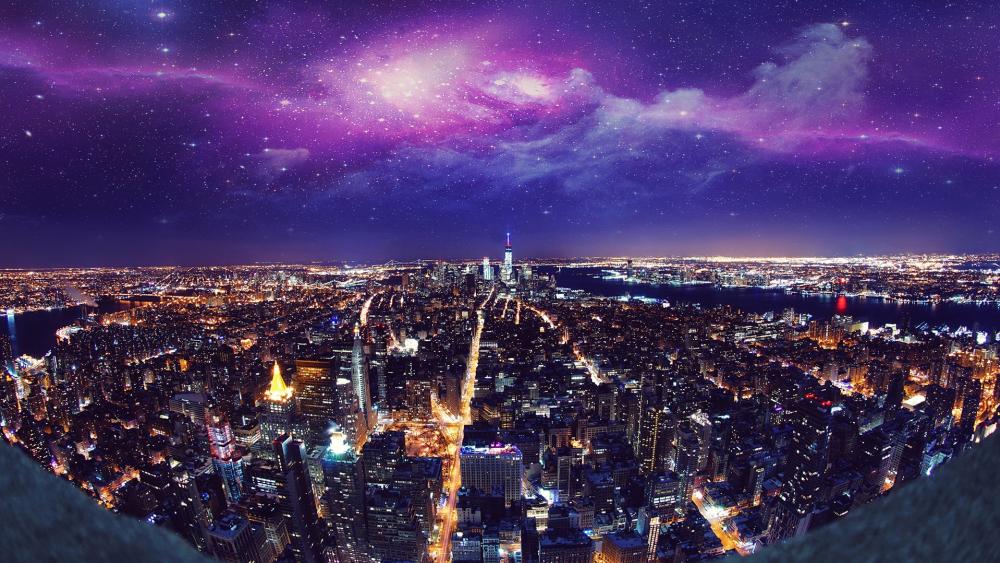 New York City by night wallpaper