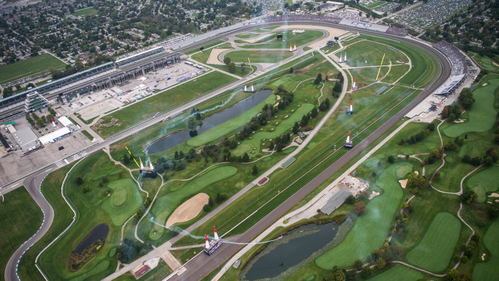 Aerial Photo of the Indianapolis Motor Speedway During the Red Bull Air Race World Championship wallpaper
