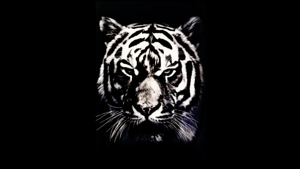 Tiger paint wallpaper