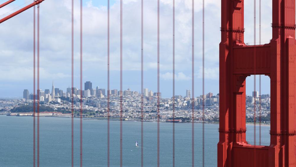 San Francisco Through the Golden Gate Bridge wallpaper