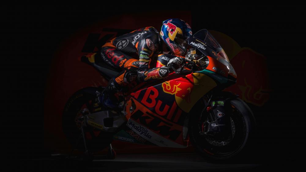 Dramatic KTM MotoGP Bike Spotlight wallpaper