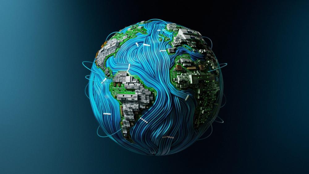 Digital Earth: Fantasy Planet Portrait wallpaper