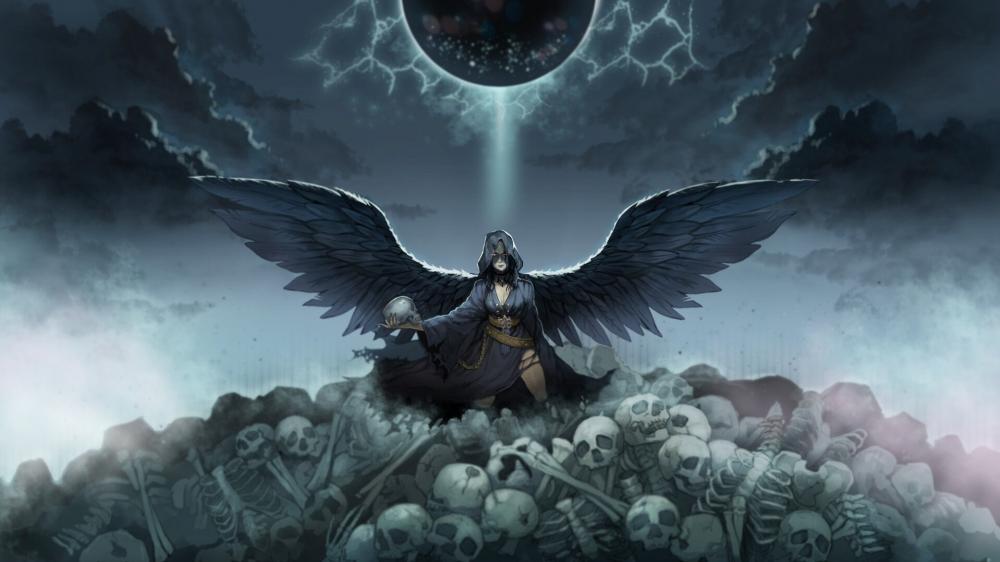 Dark Angel's Realm of Bones wallpaper