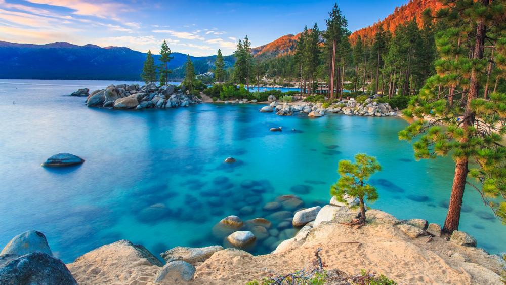 Serene Lakeside Paradise Awaits You wallpaper