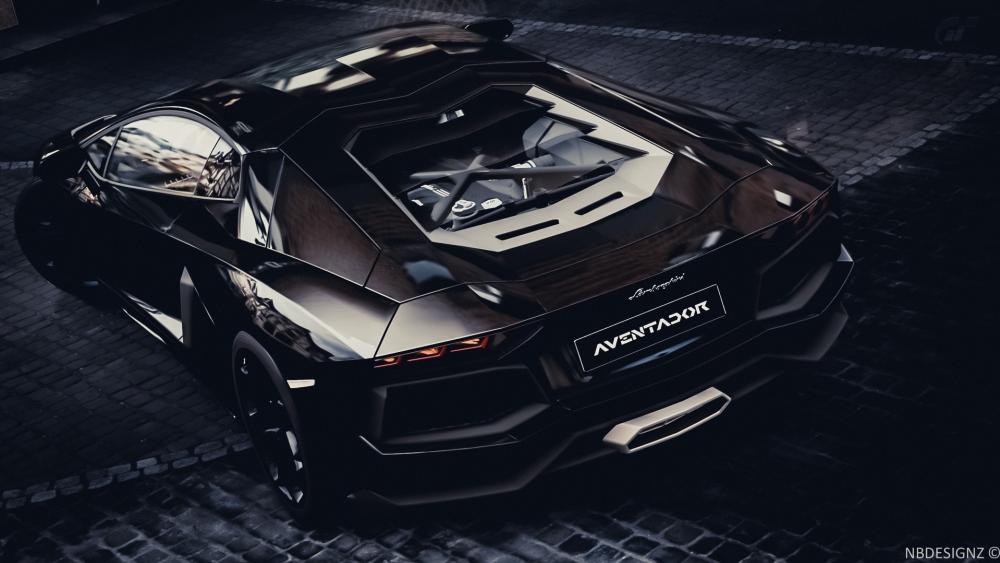 Sleek Lamborghini Aventador in Urban Setting wallpaper