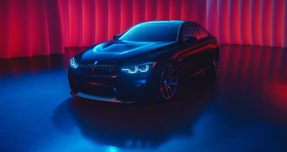 Sleek and Powerful BMW with Neon Glow Effects wallpaper