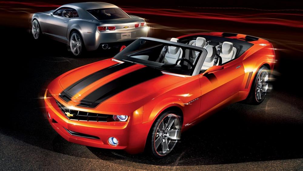 Stylish Chevy Camaros on Display Together wallpaper