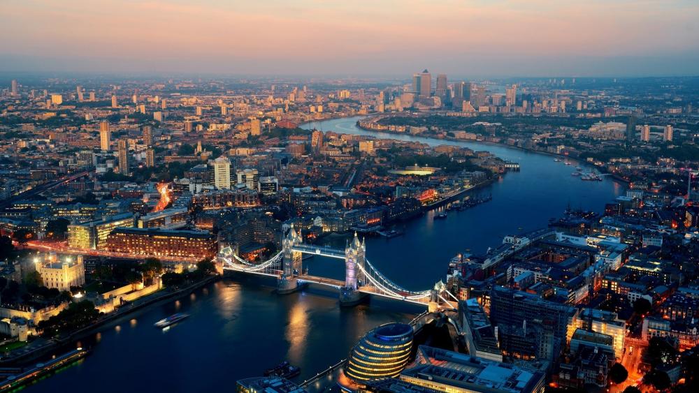 London aerial view wallpaper