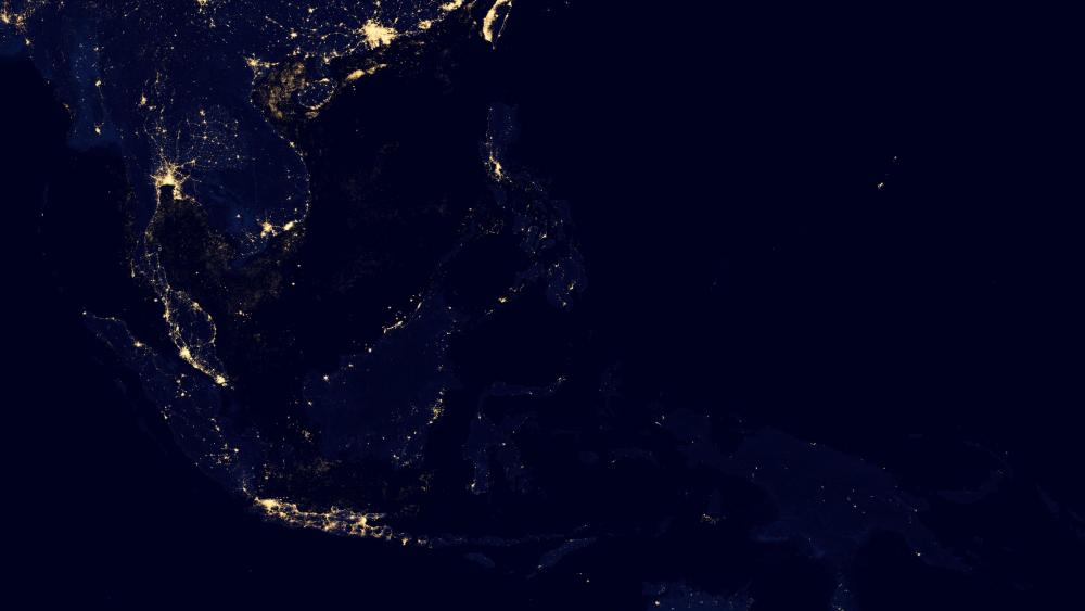 Southeast Asia's Night Lights v2012 wallpaper