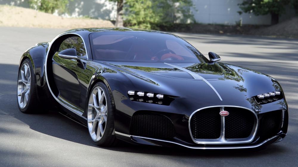 Sleek Elegance of a Black Supercar wallpaper