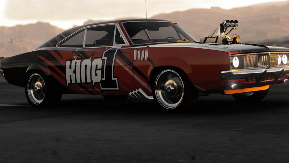 Vibrant Classic Muscle Car Wallpaper wallpaper