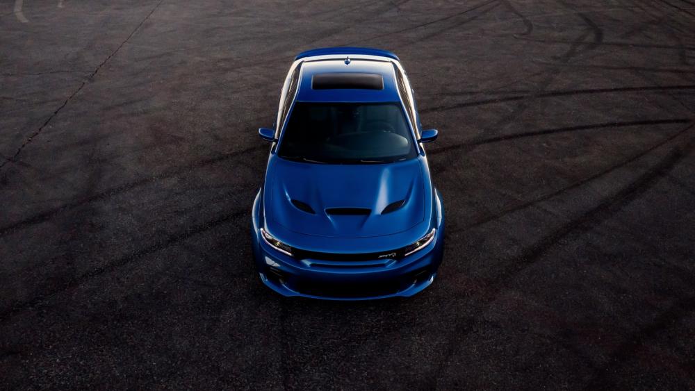 Sleek Blue Sports Car Wallpaper wallpaper