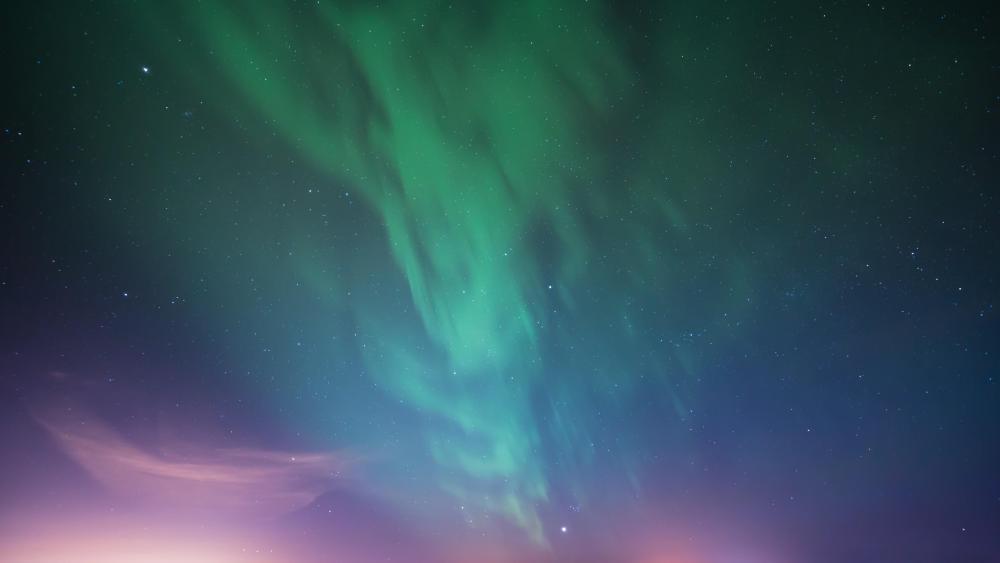 Ethereal Northern Lights Dance Across the Night Sky wallpaper