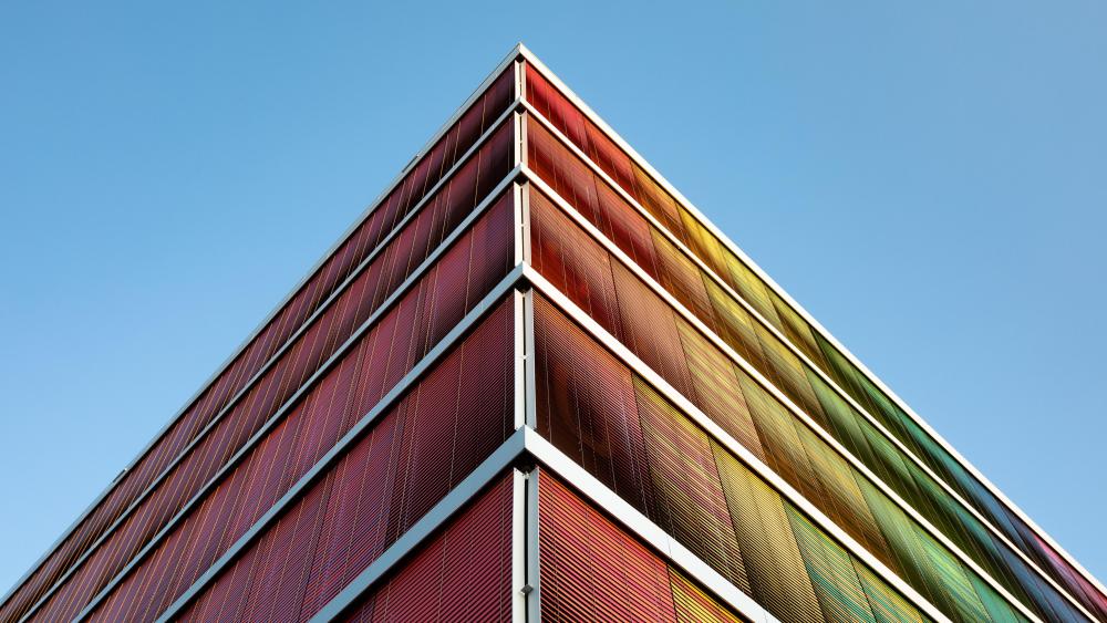 Colorful building wallpaper