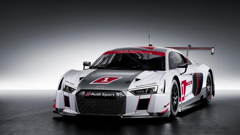 Sleek Audi Race Car Wallpaper Design wallpaper