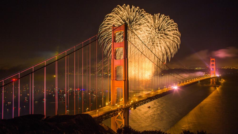 San Francisco Fireworks wallpaper