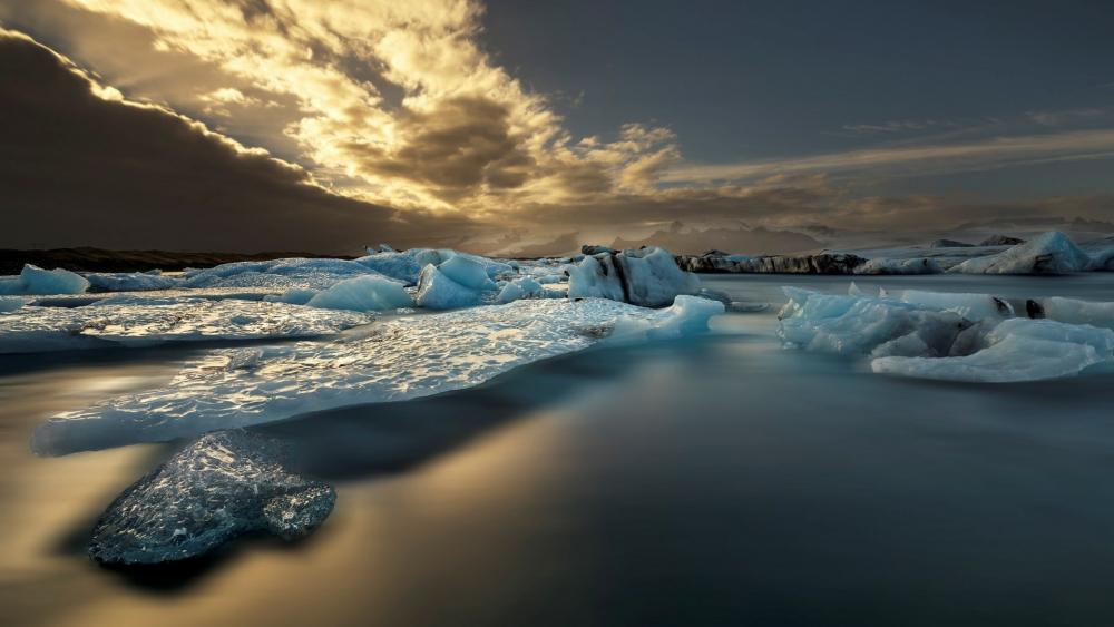 Frozen Serenity in Nature's Embrace wallpaper