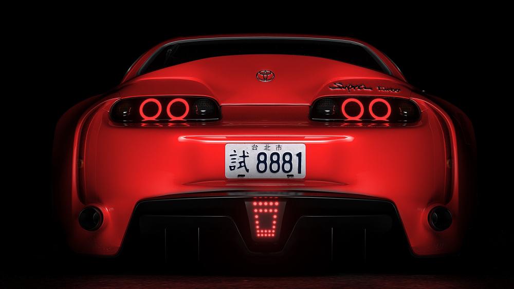 Red Toyota Supra in Stunning Detail wallpaper