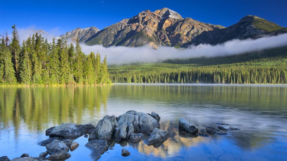 Serenity by the Tranquil Lake wallpaper