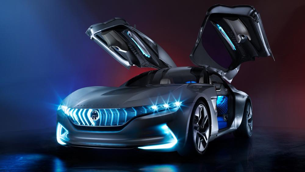 Futuristic Car Design with Dynamic Lighting Effects wallpaper