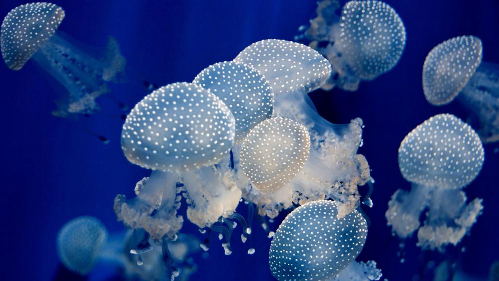 Dreamy Ocean Dance of Jellyfish wallpaper