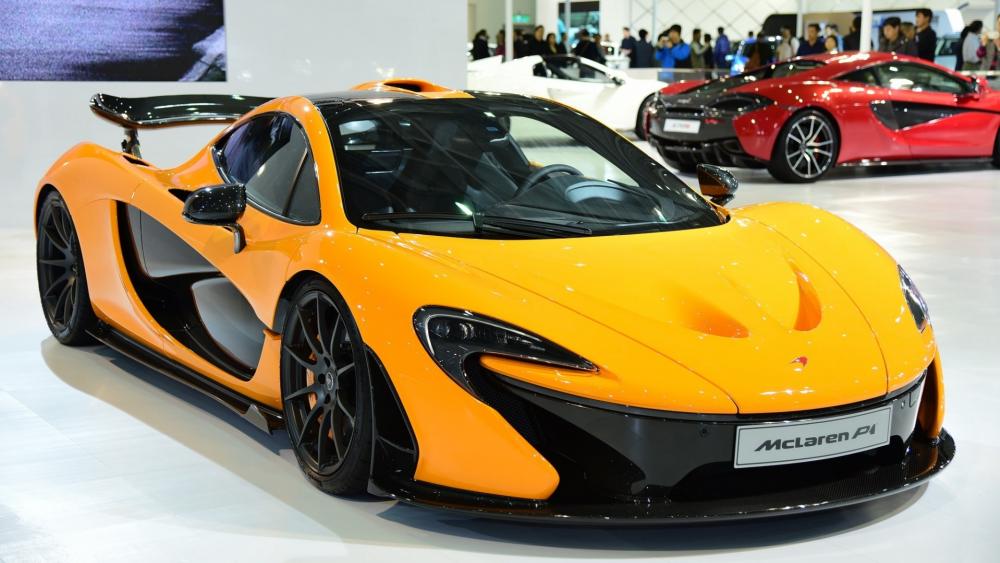 Sleek McLaren P1 in Bold Orange Shade wallpaper