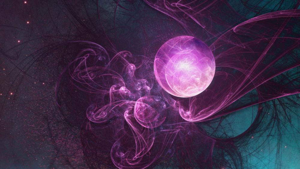 Bright purple sphere wallpaper