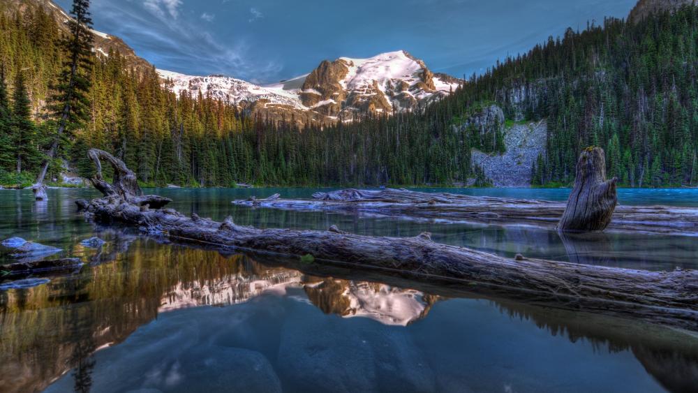 Serene Mountain Lake Reflection Wallpaper wallpaper