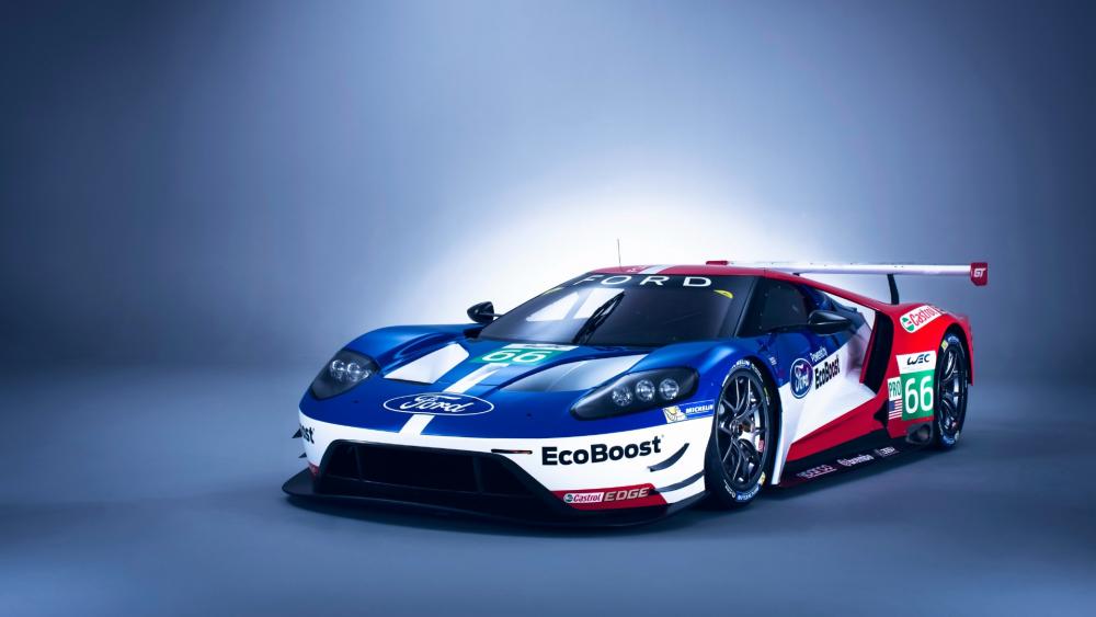 Dynamic Ford GT Race Car Wallpaper Showcase wallpaper