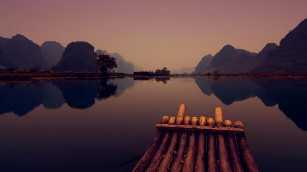 Tranquil Reflections on Serene Waters wallpaper