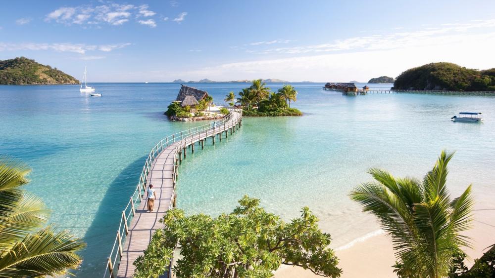Serene Pathway to Paradise wallpaper