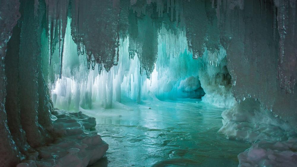 Frozen Beauty of an Ice Cave wallpaper