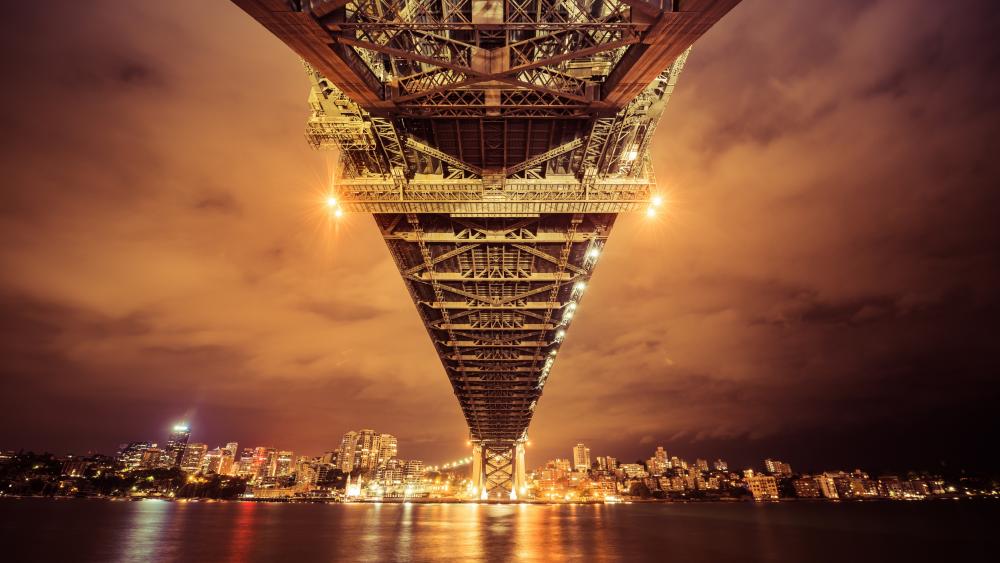 Sydney Harbour Bridge from the bottom wallpaper