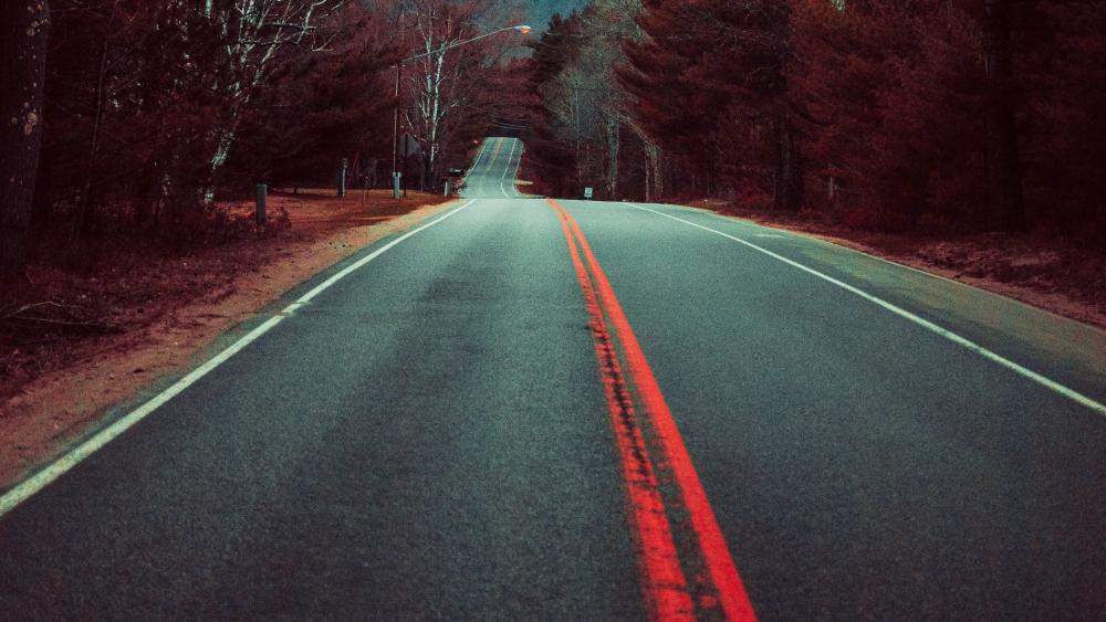 Mysterious Road in Nature's Embrace wallpaper