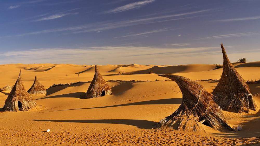 Desert Wonders Under a Vast Sky wallpaper
