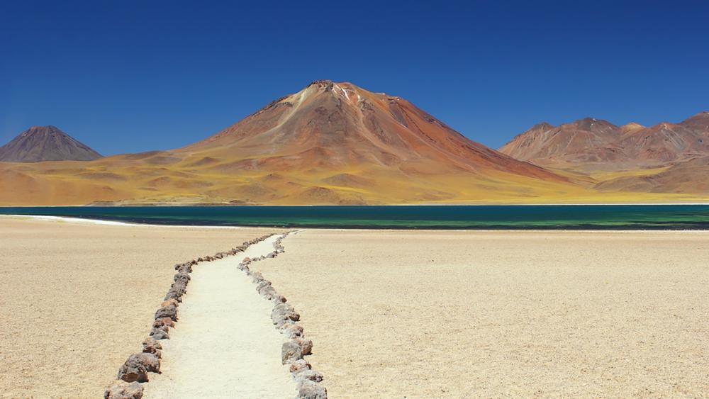 Majestic Andes under a Clear Blue Sky wallpaper