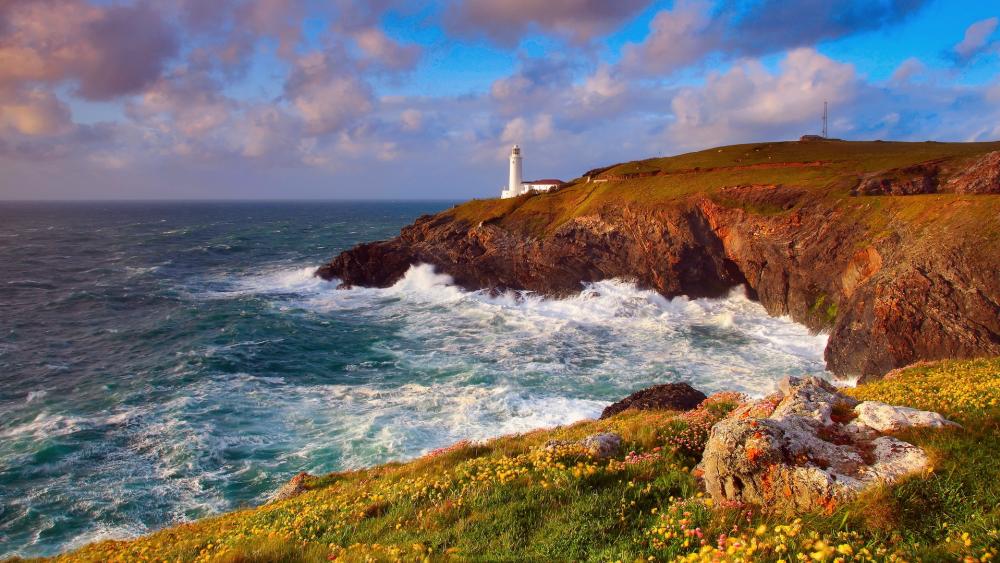 Coastal Serenity in Vibrant Colors wallpaper