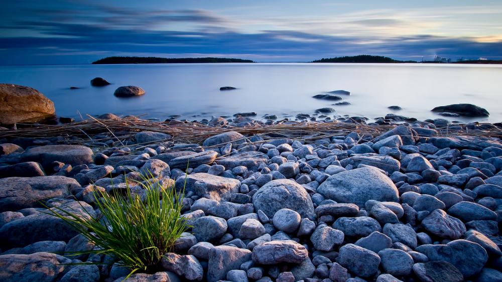 Tranquil Waters and Stone Serenity wallpaper