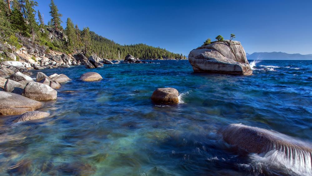 Tranquil Waters and Scenic Shores of Nature's Beauty wallpaper