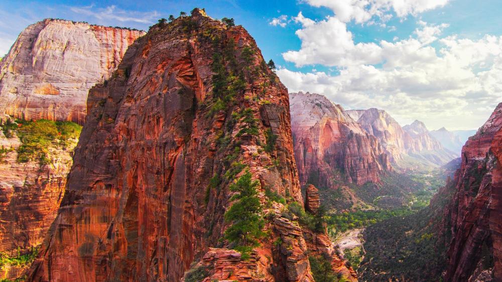 Majestic Cliffs of Zion National Park wallpaper
