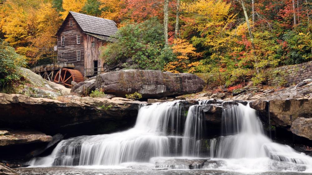 Glade Creek Grist Mill, Babcock State Park wallpaper