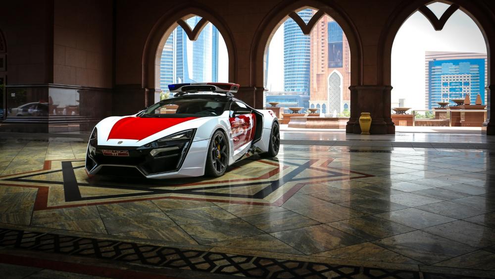 Sleek Hypercar in Luxurious Setting wallpaper