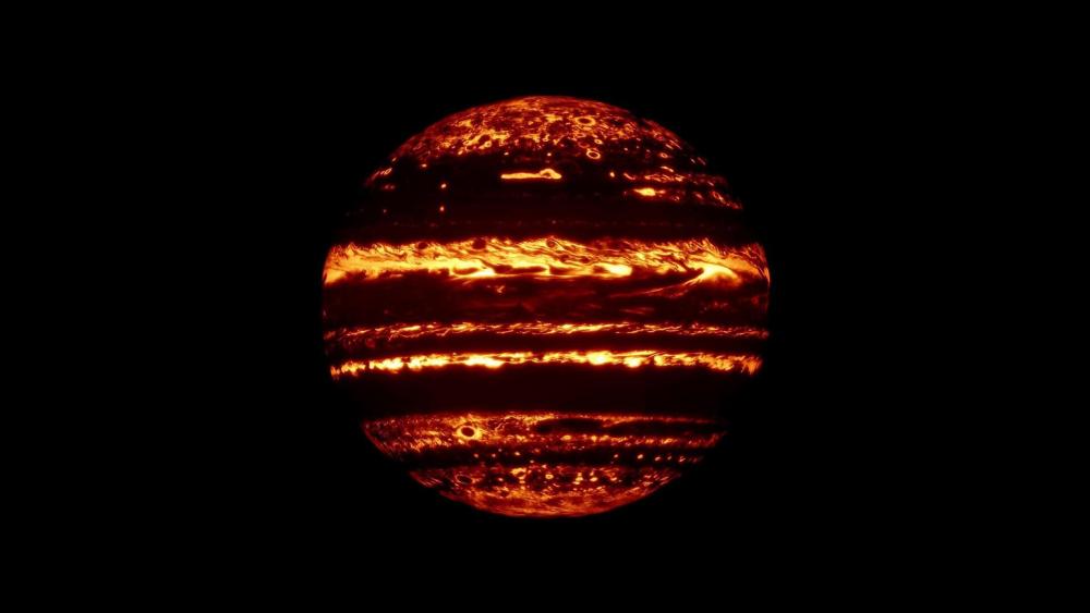 Infrared Jupiter wallpaper